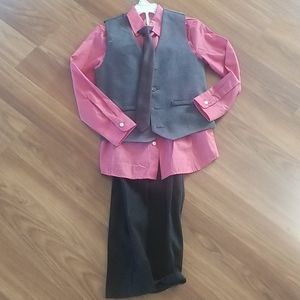 Boys Dress Shirt/Pants/Vest & Tie